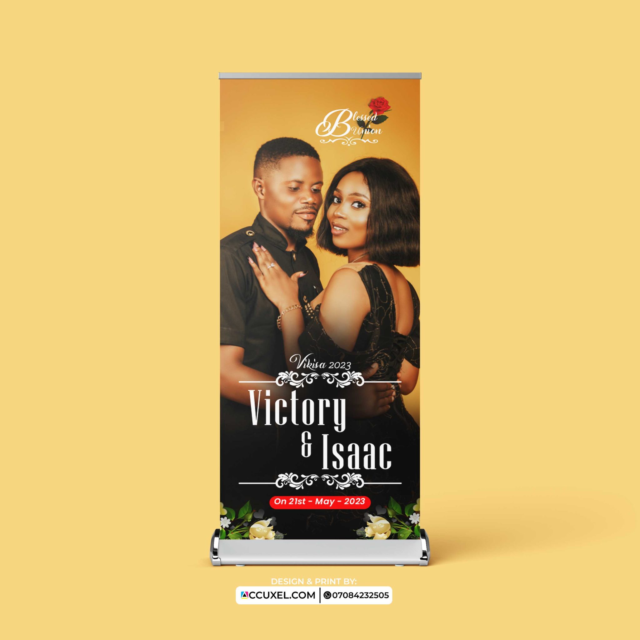 Get Custom Wedding Roll Up Banner Design And Printing Design And