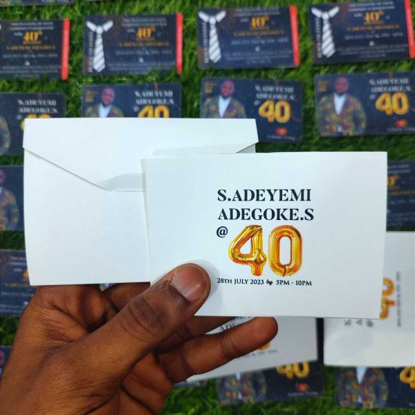 40 years Birthday Access Cards Envelopes