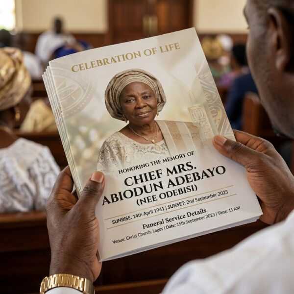 A4 Bifold Burial Funeral Program Printing
