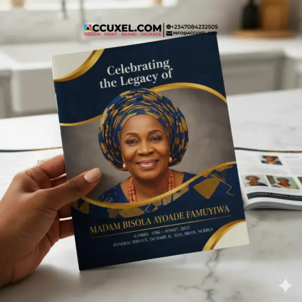 A4 burial brochure Program