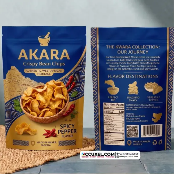 Akara Chips Packaging Bag Design & Printing
