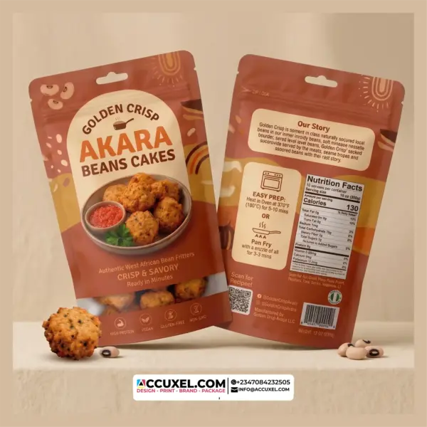 Beans Cake Packaging Pouch Design