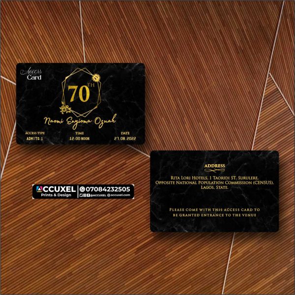 Birthday access card design and printing