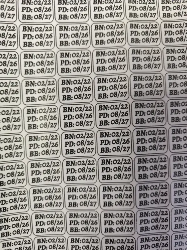 Bulk Expiry Date Labels For Food Packaging