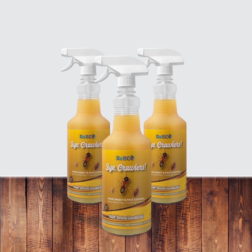 Product Label Design For ReECO's Bye Crawler Spray Bottle 4