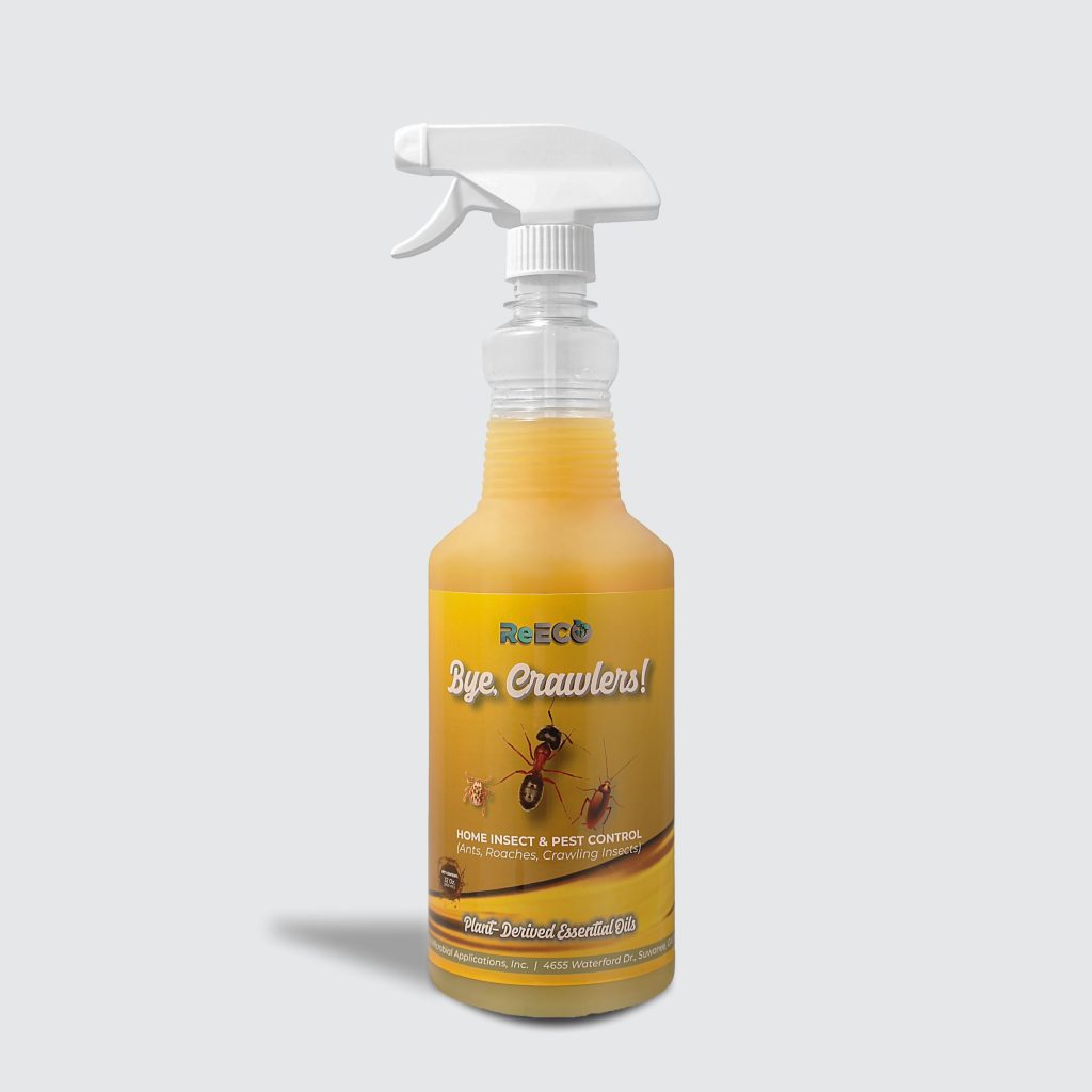 Product Label Design For ReECO's Bye Crawler Spray Bottle 2