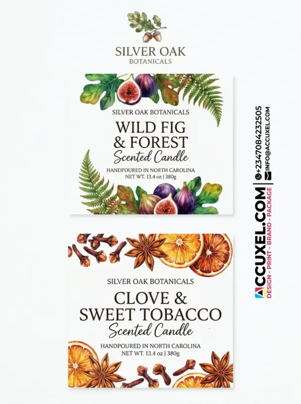Candle Labels Sticker Design Printing