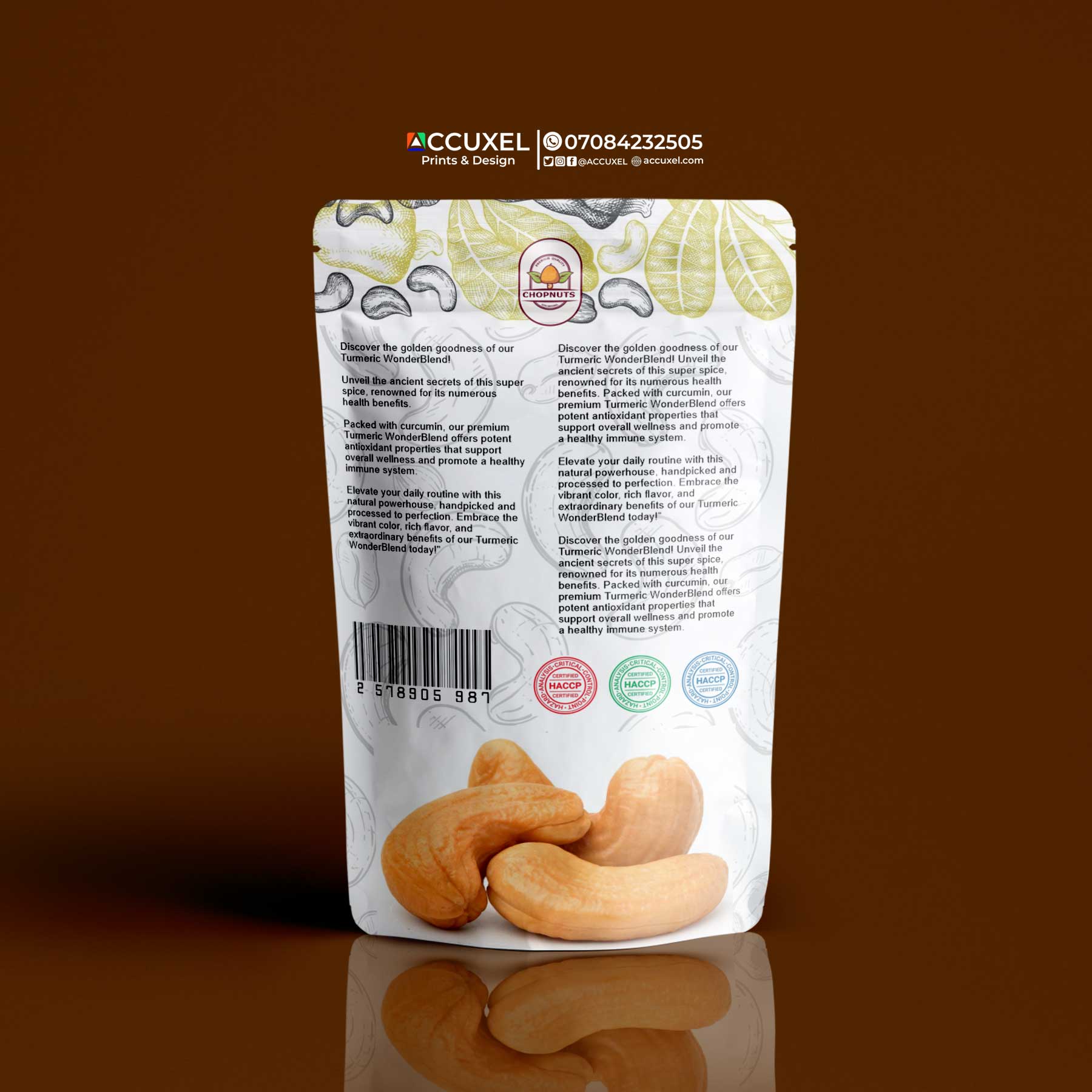 Cashew Pouch Design and Printing