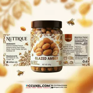 Coated Peanut Bottle Label Design
