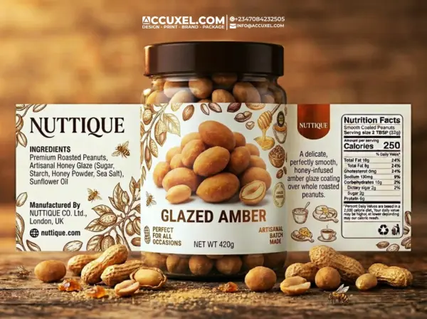 Coated Peanut Burger Container Label Printing