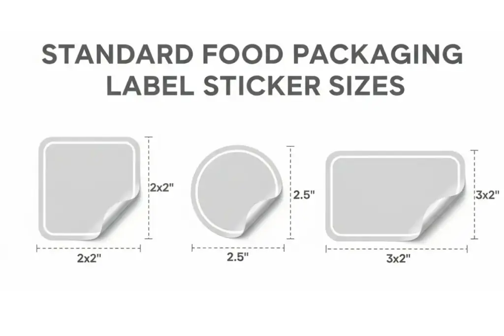 Common Standard Sticker Label Sizes Used in Food Packaging