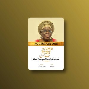 Custom 80th Birthday Access Cards front design