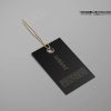 Custom Black Hang Tag With Gold Foil Design and Printing