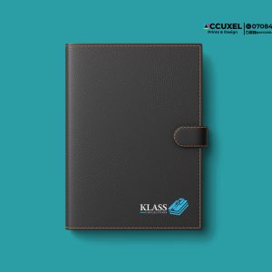 Custom Black Leather Notepad Design and printing