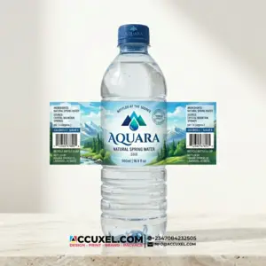 Custom Bottle Water Sticker Label Design Printing