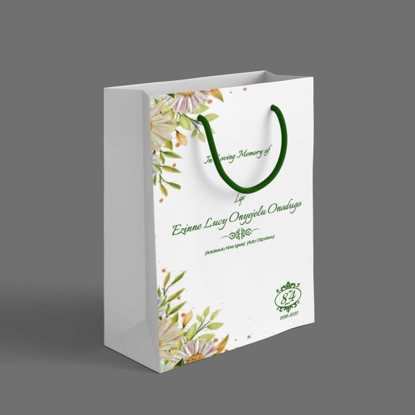 Custom Burial Souvenir Paper bag without picture