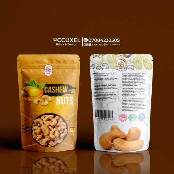Custom Cashew Pouch Design and Printing (Low Minimum Order)