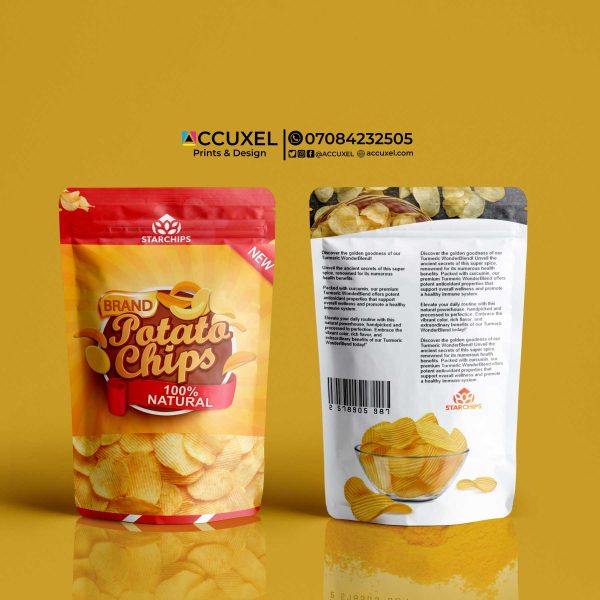 Custom Chips Pouch Design and Printing (Low Minimum Order)