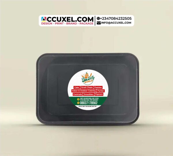 Custom Circle Food Packaging Label Stickers Design Printing