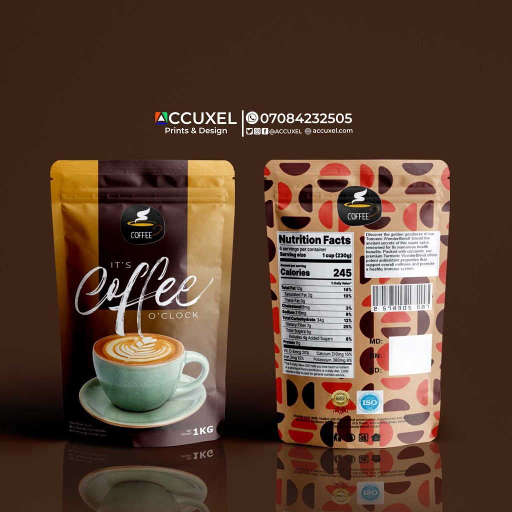 Get Custom Coffee Pouch Packaging Design And Printing (Low Minimum ...