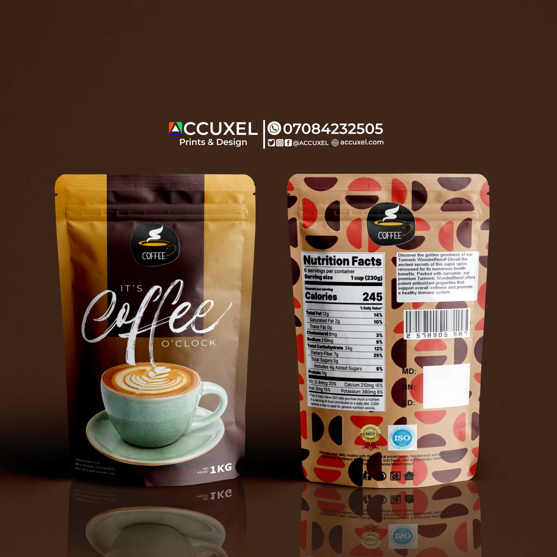Custom Coffee Pouch Design and Printing (Low Minimum Order)