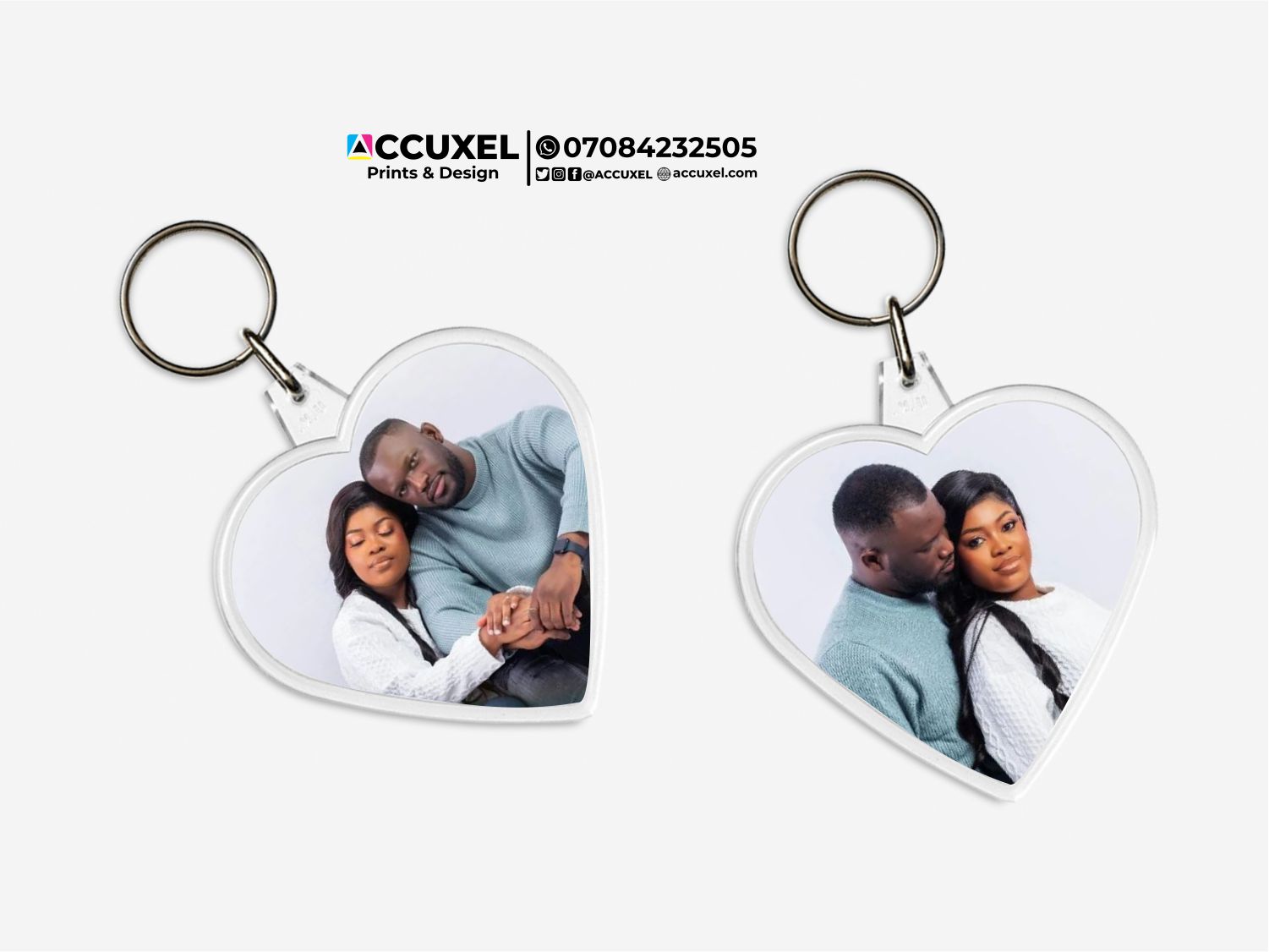 Custom Heart Acrylic Keychain