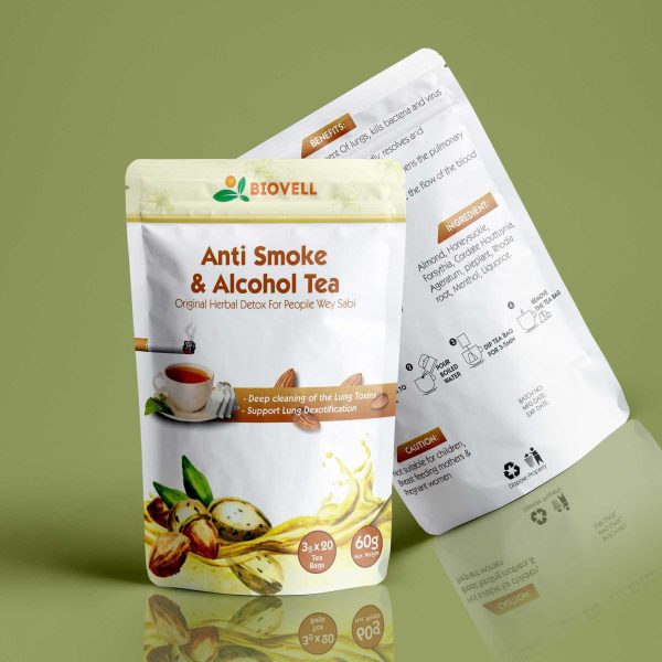 Custom Herbal Supplement Pouch Design and Printing