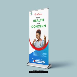 Custom Hospital Roll Up Banner Design Printing