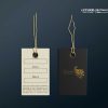 Custom Jewelry Hang Tag with String Design and Printing