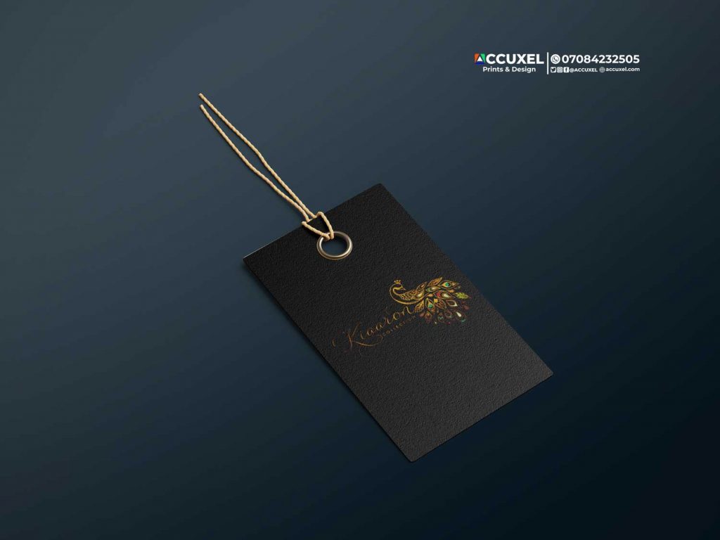 Get Custom Jewelry Hang Tags With String Design And Printing In Nigeria