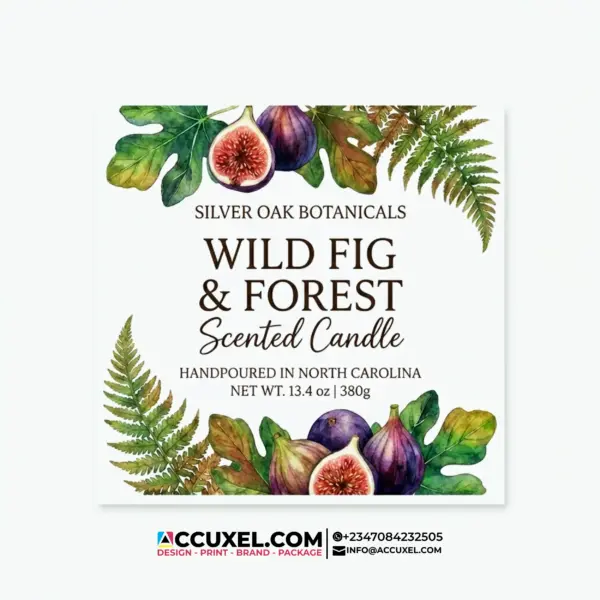 Custom Luxury Candle Labels Sticker Design Printing
