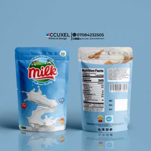 Custom Milk Pouch Design and Printing (Low Minimum Order)