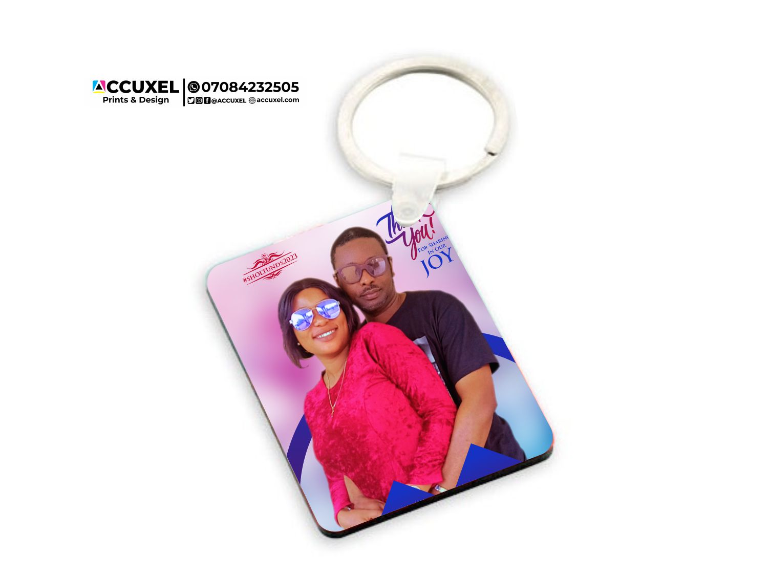 Custom Printed Full Color Digital Clear Acrylic Keychains - House