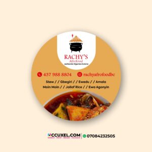 Custom Round Food Packaging Label Stickers Design Printing