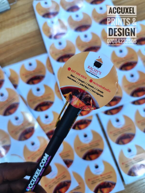 Custom Round Food Packaging Label Stickers for food brands