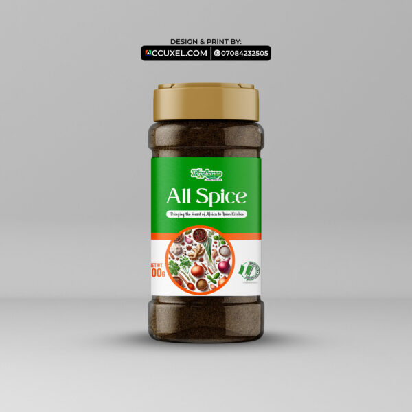 Custom Spice Bottle Label Stickers Design Printing
