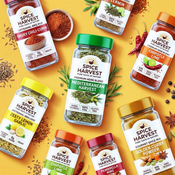 Custom Spice Jar Label Stickers printing