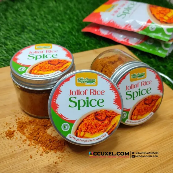 Custom Spice Jar Lid Label Design Printing