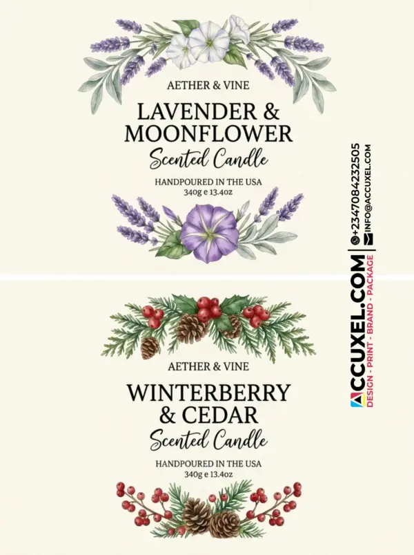 Custom Transparent Candle Label