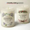 Custom Transparent Candle Label Sticker Design Printing