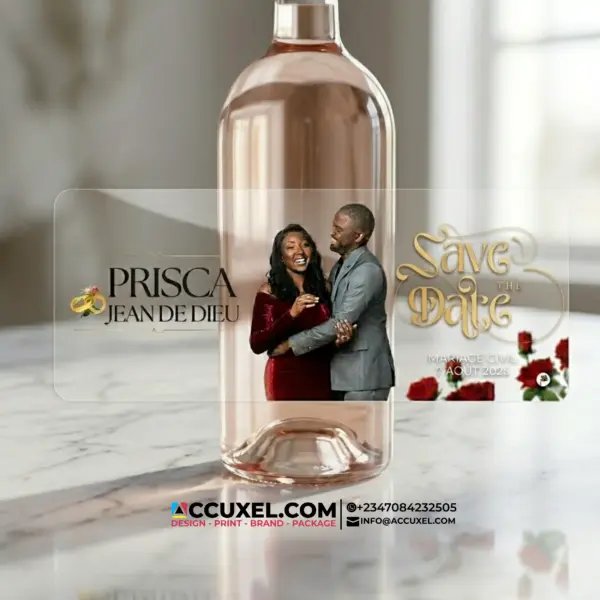 Custom Transparent Wine Bottle Label Sticker