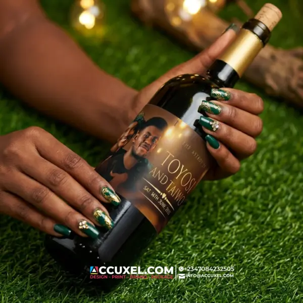 Custom Wedding Wine Sticker