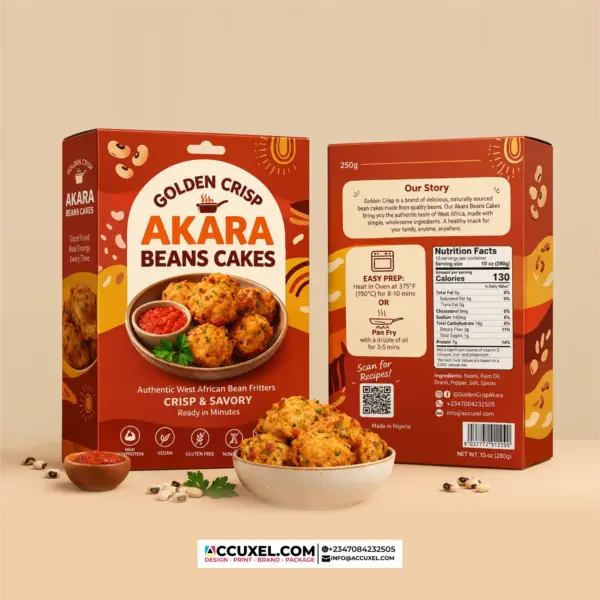 Custom akara packaging box design and printing service