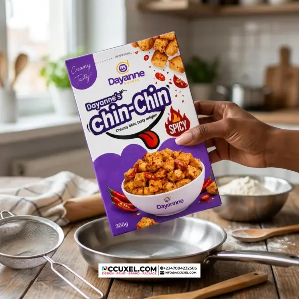Custom chilli chinchin packaging box printing for food brands