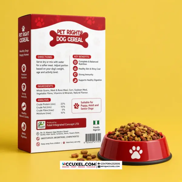Custom dog food packaging box printing for branded pet food products