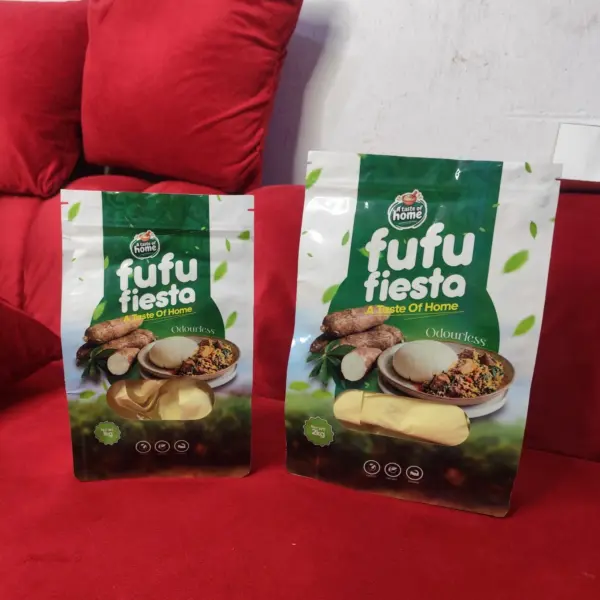 Custom fufu flour pouch printing in Nigeria