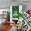 Custom green tea box packaging in hands