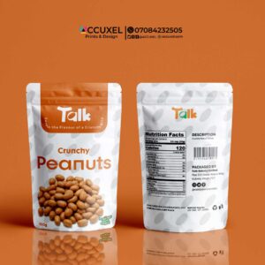 Custom peanut packaging pouch design and printing