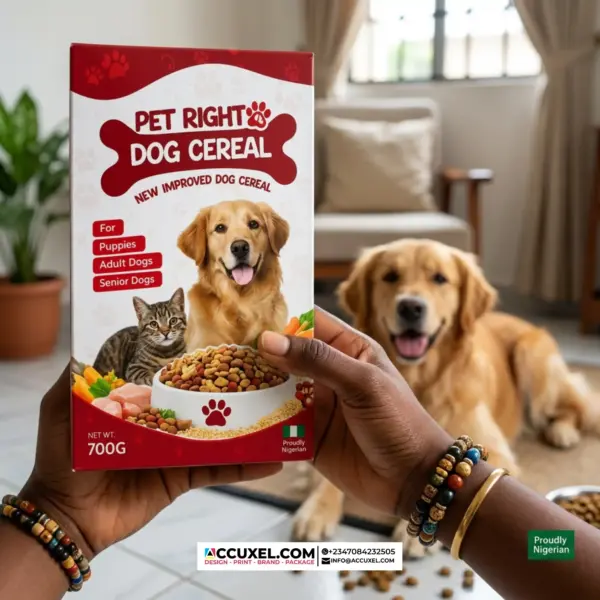 Custom printed dog food boxes with professional product branding