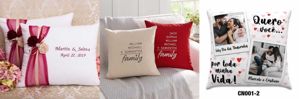 Customized Throw Pillows as anniversary gifts for couple